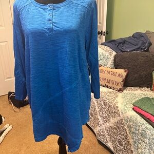 LOGO by Lori Goldstein Vibrant Blue Top